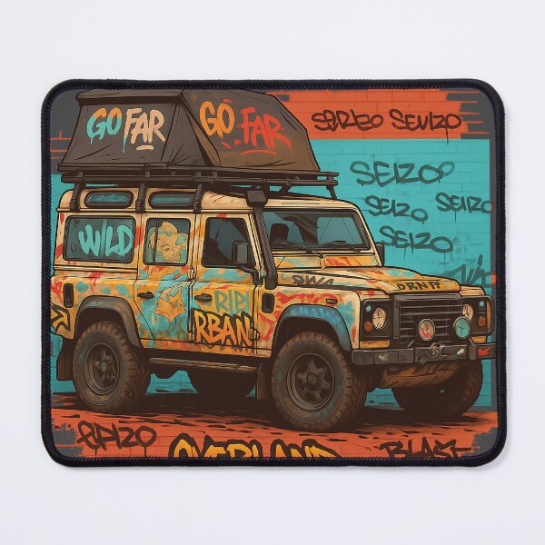 Item preview, Graffiti Overland Adventure Illustration – Urban Street Art Style Defender designed and sold by KrintoryTees.