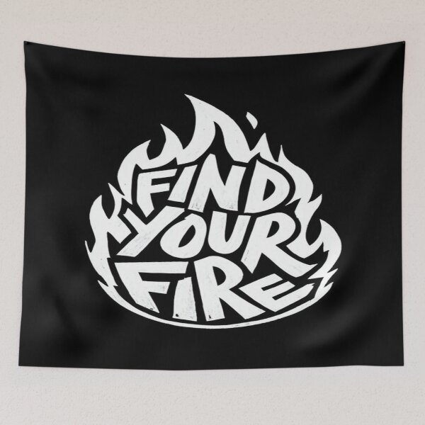 Item preview, Motivational Flame Poster – Find Your Fire Quote for Passion, Purpose & Inner Strength designed and sold by Bright Nest Studio.