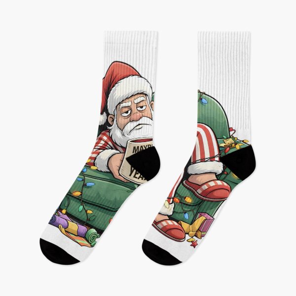 Item preview, Maybe Next Year Santa — Funny Christmas Cartoon | Lazy Holiday Humor Art designed and sold by SoulenCify.