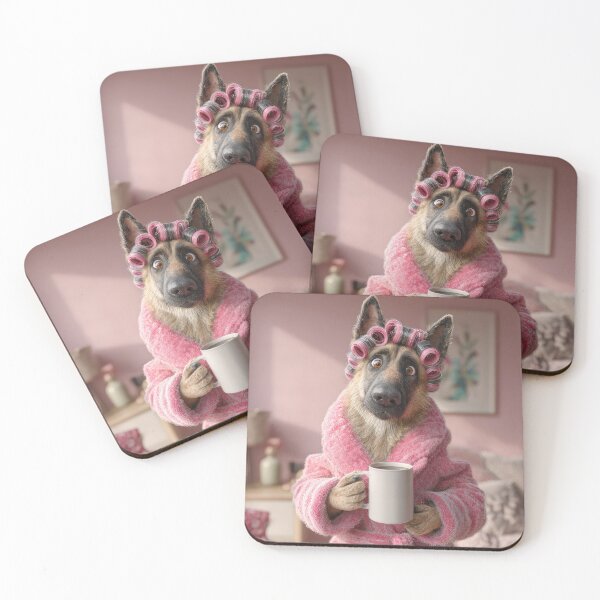 Item preview, German Shepherd with Curlers designed and sold by Elisabeth Lucas.