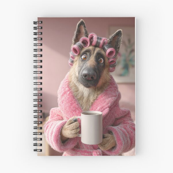 Item preview, German Shepherd with Curlers designed and sold by Elisabeth Lucas.