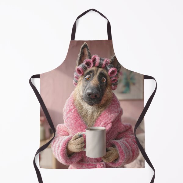 Item preview, German Shepherd with Curlers designed and sold by Elisabeth Lucas.