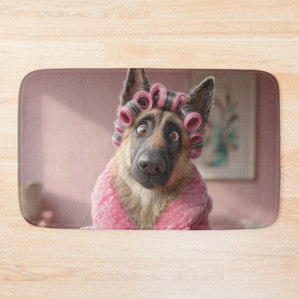 Item preview, German Shepherd with Curlers designed and sold by Elisabeth Lucas.