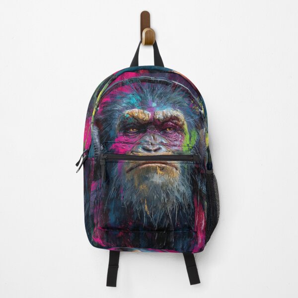 Item preview, Stylish Dj Monkey Thinker Brutal With Headphones Art designed and sold by GrinGalore.