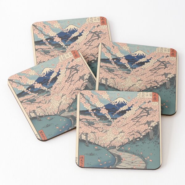 Item preview, Cherry Blossom Path to Mount Fuji – Hiroshige Style Ukiyo-e Sakura Landscape designed and sold by Vandy Fullam.