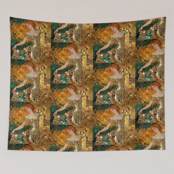 Item preview, Golden Curtsy Elegance Beautiful Art Nouveau Gustav Klimt stylish art designed and sold by Vintage Designs +.