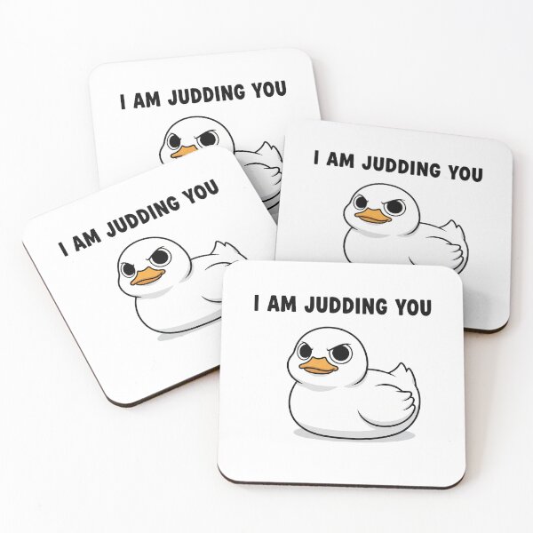 Item preview, I Am Judging You - Funny Duck Meme designed and sold by WojcikDesigners.