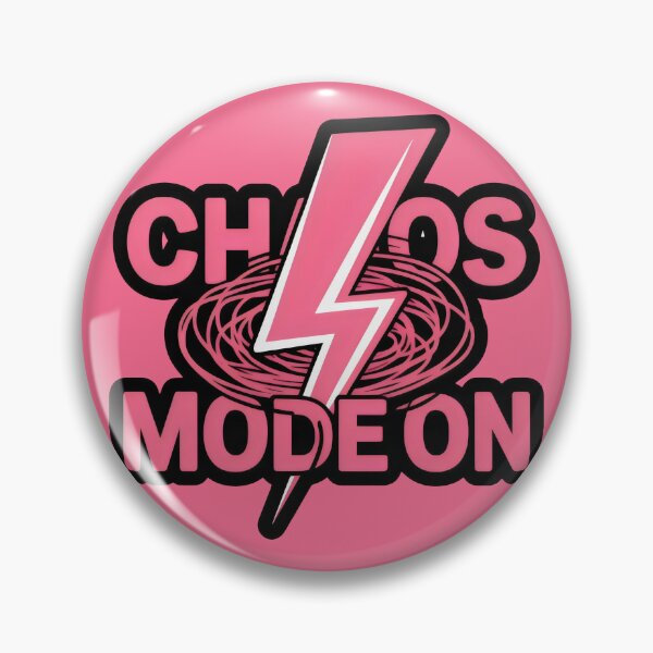 Item preview, Chaos Mode On Design with Pink Lightning Bolt and Swirl Energy Background designed and sold by SplashTastic.