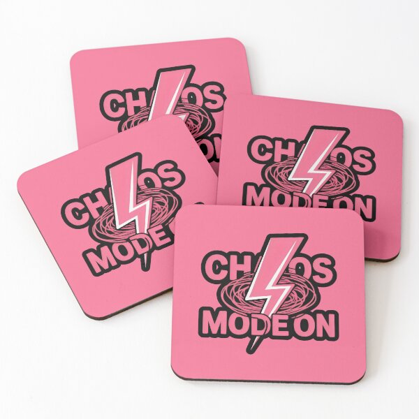 Item preview, Chaos Mode On Design with Pink Lightning Bolt and Swirl Energy Background designed and sold by SplashTastic.