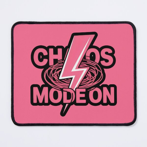 Item preview, Chaos Mode On Design with Pink Lightning Bolt and Swirl Energy Background designed and sold by SplashTastic.