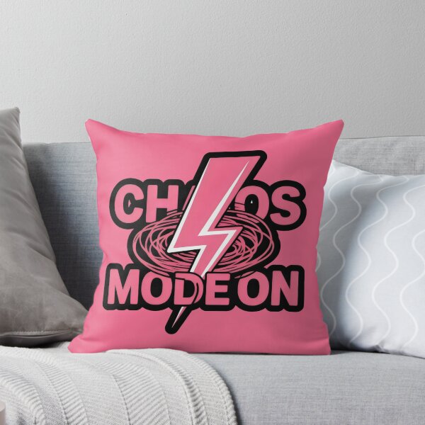 Item preview, Chaos Mode On Design with Pink Lightning Bolt and Swirl Energy Background designed and sold by SplashTastic.