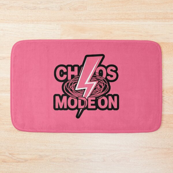 Item preview, Chaos Mode On Design with Pink Lightning Bolt and Swirl Energy Background designed and sold by SplashTastic.