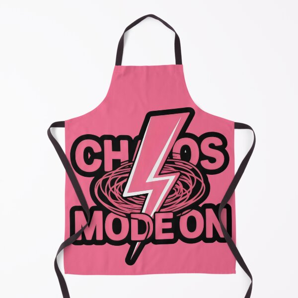 Item preview, Chaos Mode On Design with Pink Lightning Bolt and Swirl Energy Background designed and sold by SplashTastic.