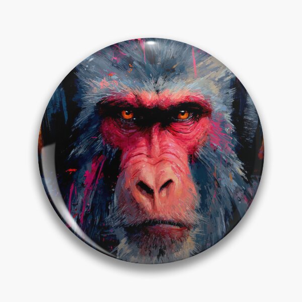 Item preview, Stylish Dj Monkey Thinker Baboon With Headphones Art designed and sold by GrinGalore.