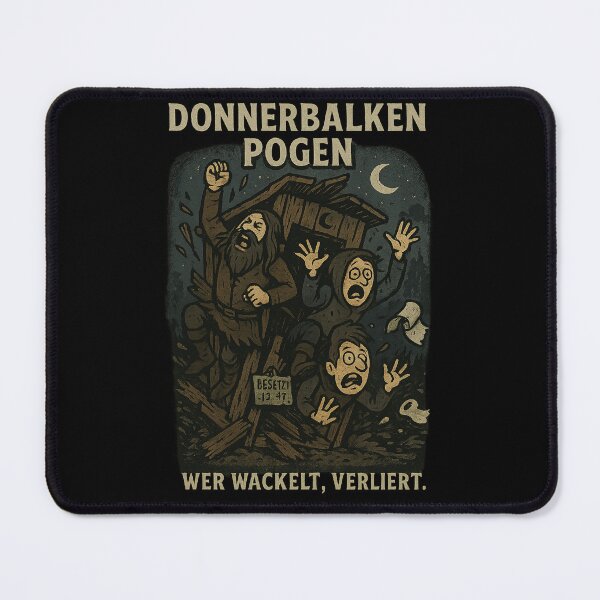 Item preview, Thunderbox Pogen – Whoever wobbles loses | Medieval Cartoon Humor designed and sold by RebellDancer.