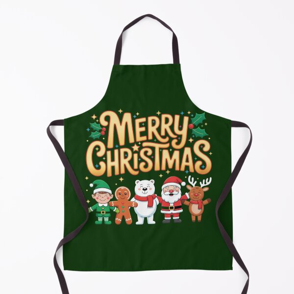 Item preview, Cute Merry Christmas Cartoon Characters – Santa, Reindeer, Elf, Polar Bear & Gingerbread Design designed and sold by PixelWest.