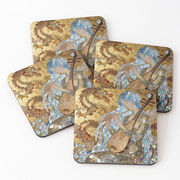 Item preview, Empress Glacier Dragon Symphony Beautiful Art Nouveau Gustav Klimt stylish art designed and sold by Vintage Designs +.