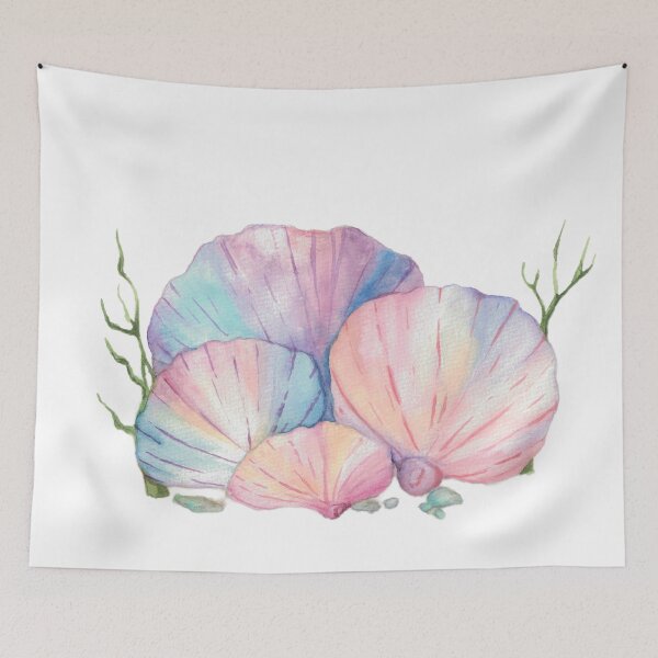 Item preview, Watercolor Seashells designed and sold by SaskyaFate.