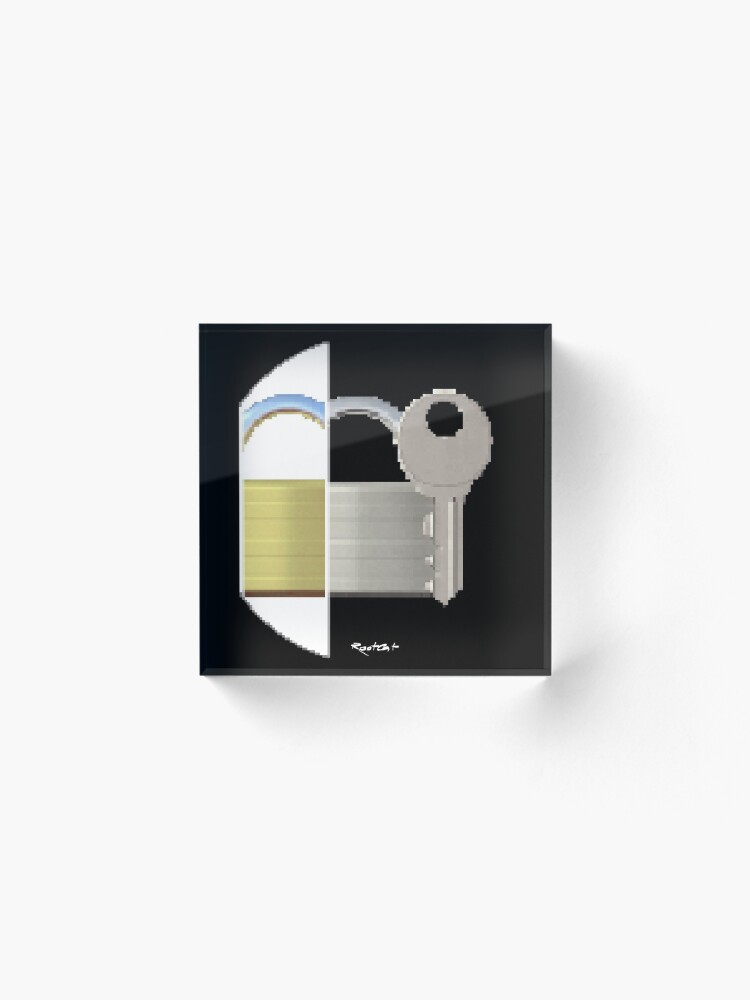 Alternate view of Securitii emoji 7 by RootCat (ska key) Acrylic Block