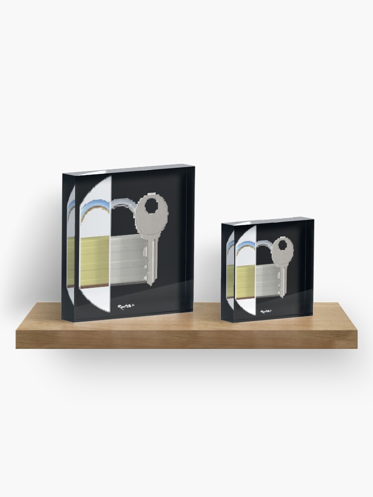 Alternate view of Securitii emoji 7 by RootCat (ska key) Acrylic Block