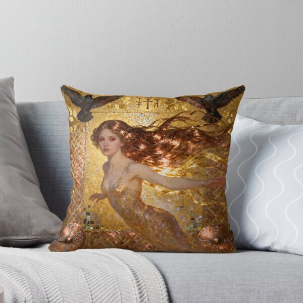 Item preview, Valkyrie Bronze Garnet Gold Beautiful Art Nouveau Gustav Klimt stylish art designed and sold by Vintage Designs +.