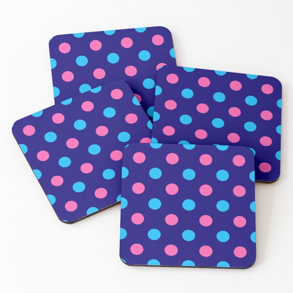 Item preview, Blue Pink Polka Dots On Blue Background Design  designed and sold by PatternTitan.