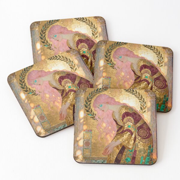 Item preview, Golden Reverence Beautiful Art Nouveau Gustav Klimt stylish art designed and sold by Vintage Designs +.