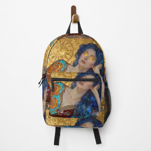 Item preview, Indigo Citrine Jaguar Goddess Beautiful Art Nouveau Gustav Klimt stylish art designed and sold by Vintage Designs +.