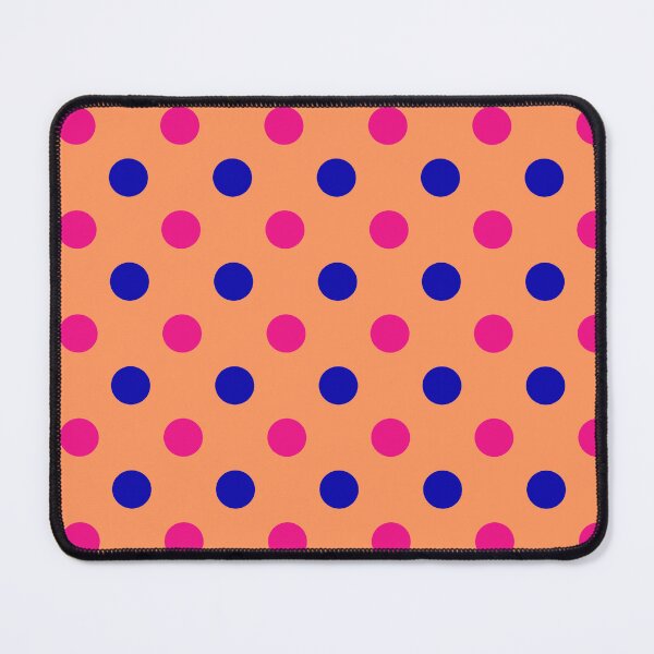 Item preview, Blue Pink Polka Dots On Orange Background Design designed and sold by PatternTitan.