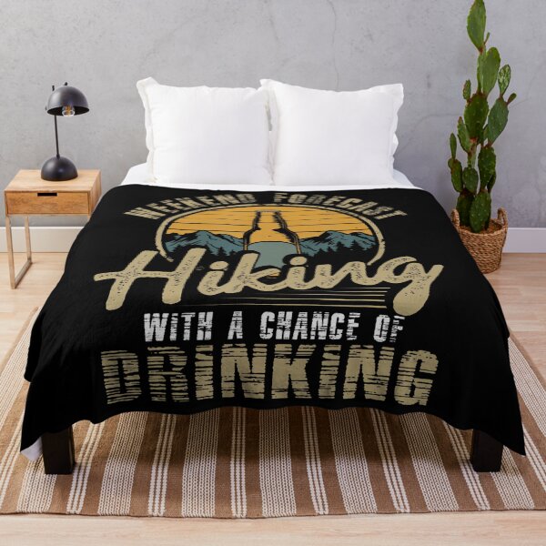 Item preview, Weekend Forecast Hiking With A Chance Of Drinking Retro designed and sold by lulunbollax.