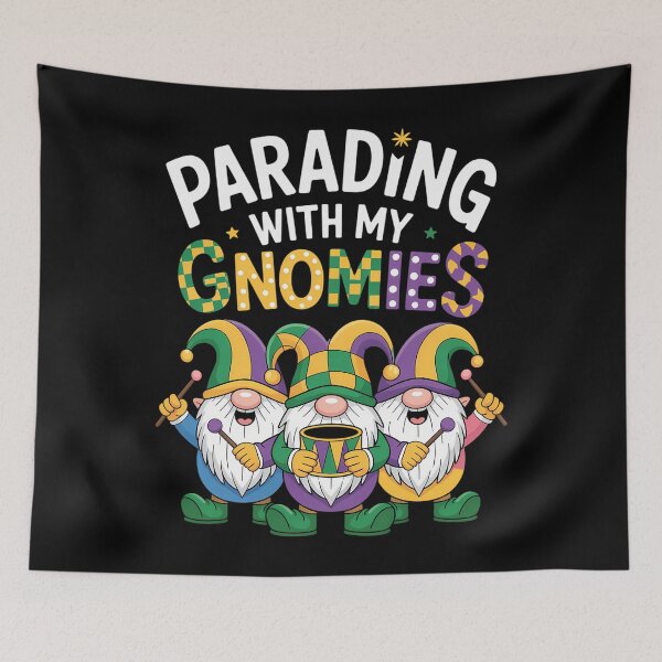 Item preview, Gnomies Cute Mardi Gras Gnomes designed and sold by comptorasunfia.