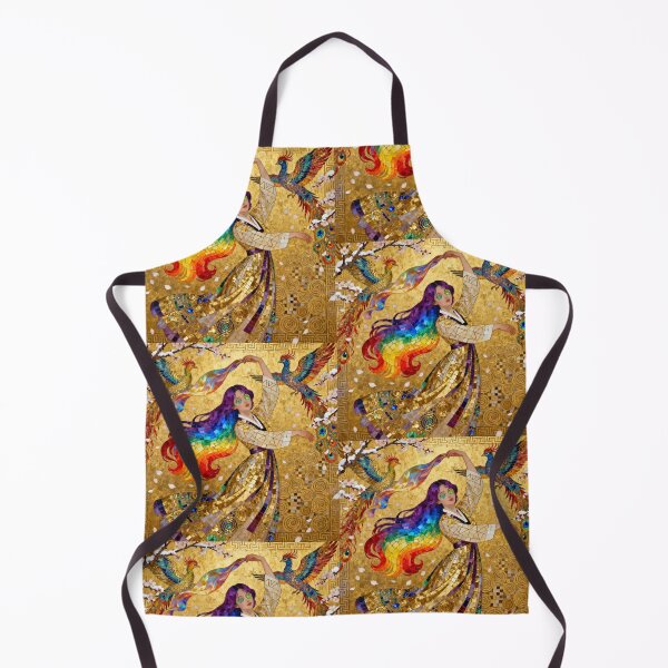 Item preview, Rainbow Phoenix Korean Dance beautiful Art Nouveau Gustav Klimt stylish art designed and sold by Vintage Designs +.