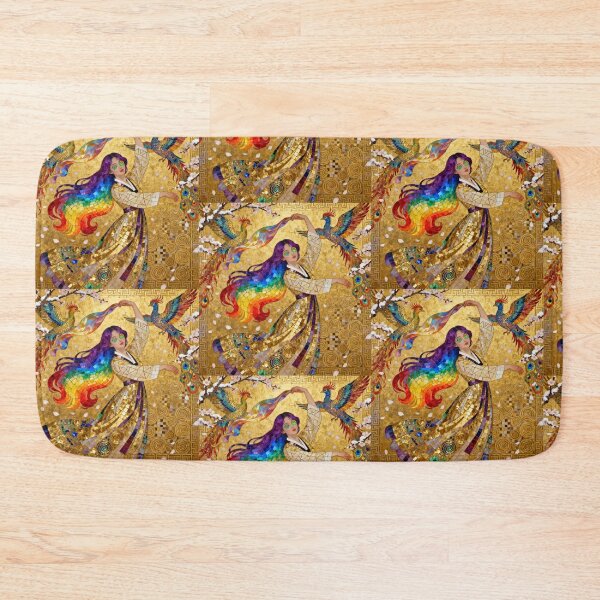 Item preview, Rainbow Phoenix Korean Dance beautiful Art Nouveau Gustav Klimt stylish art designed and sold by Vintage Designs +.