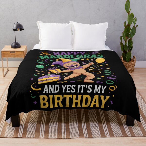 Item preview, Happy Mardi Gras Birthday Bday designed and sold by comptorasunfia.
