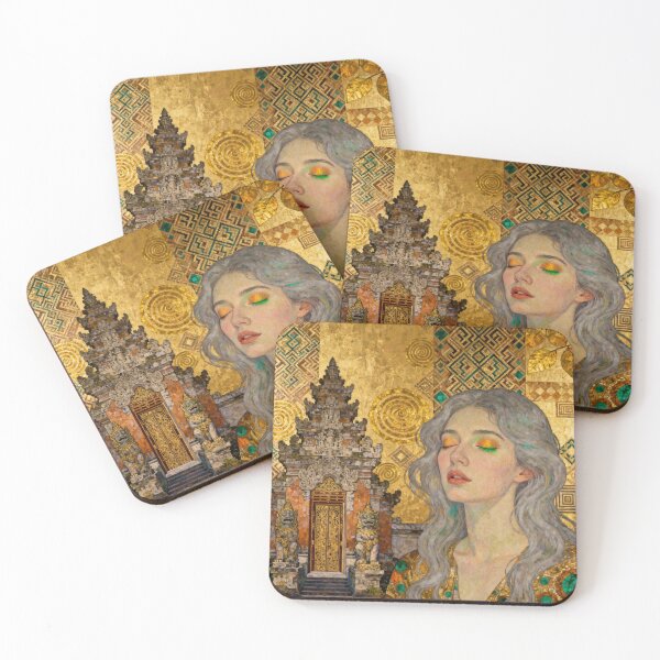 Item preview, Dream Indonesian Serenity beautiful Art Nouveau Gustav Klimt stylish art designed and sold by Vintage Designs +.