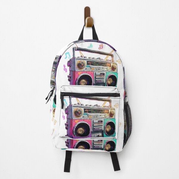 Item preview, Neon Boombox Pop Art Design - Retro 80s 90s Hip Hop Streetwear designed and sold by DesignArtist.ia.