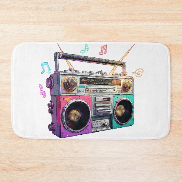 Item preview, Neon Boombox Pop Art Design - Retro 80s 90s Hip Hop Streetwear designed and sold by DesignArtist.ia.