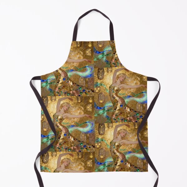 Item preview, Nordic Golden Goddess beautiful Art Nouveau Gustav Klimt stylish art designed and sold by Vintage Designs +.