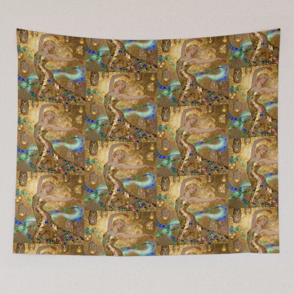 Item preview, Nordic Golden Goddess beautiful Art Nouveau Gustav Klimt stylish art designed and sold by Vintage Designs +.