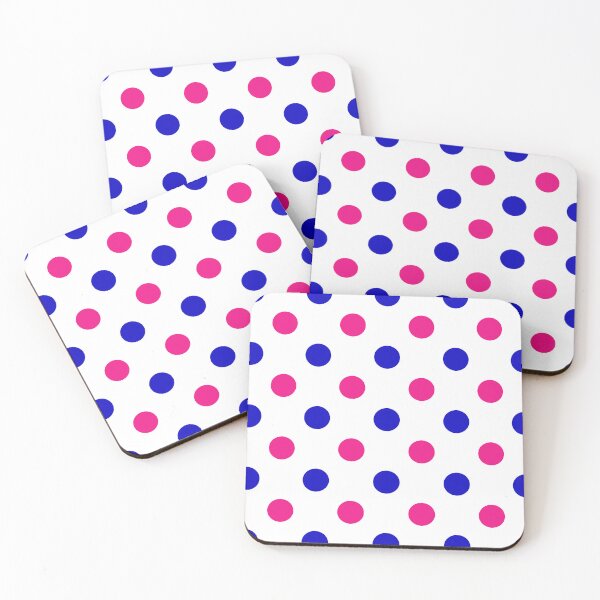 Item preview, Blue Pink Polka Dots On White Background Design  designed and sold by PatternTitan.