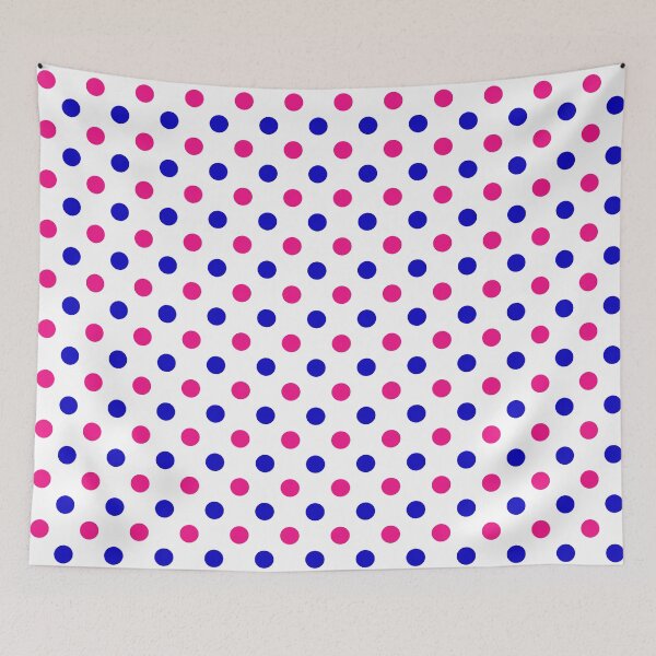 Item preview, Blue Pink Polka Dots On White Background Design  designed and sold by PatternTitan.
