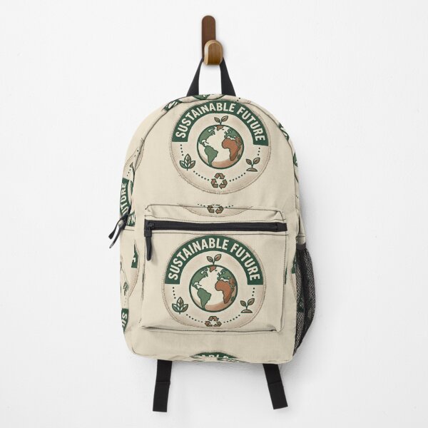 Item preview, Sustainable Future Earth Badge — Eco-Friendly Nature Logo designed and sold by Afridi Art House.