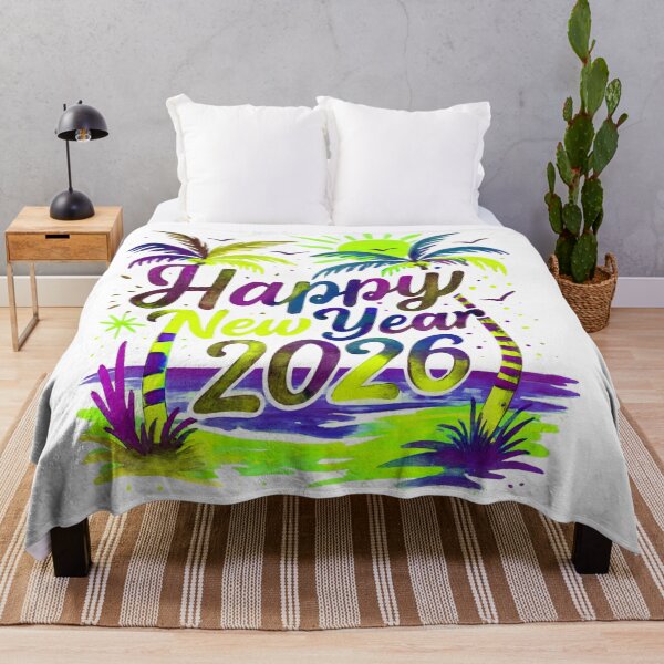 Item preview, Vibrant Tropical 2026 New Year Greeting Design designed and sold by blacK1982White.