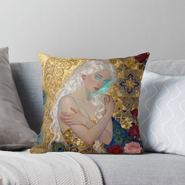 Item preview, Pearl Woman Golden Embrace beautiful Art Nouveau Gustav Klimt stylish art designed and sold by Vintage Designs +.