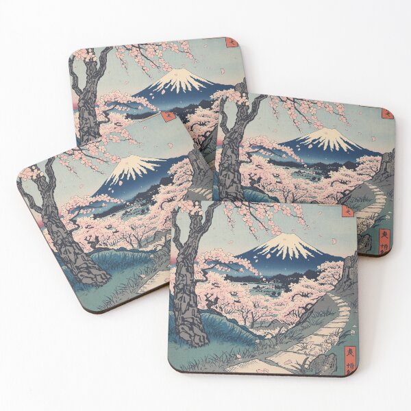 Item preview, Sakura Road to Fuji – Traditional Ukiyo-e Spring Landscape (Hiroshige Inspired) designed and sold by Vandy Fullam.