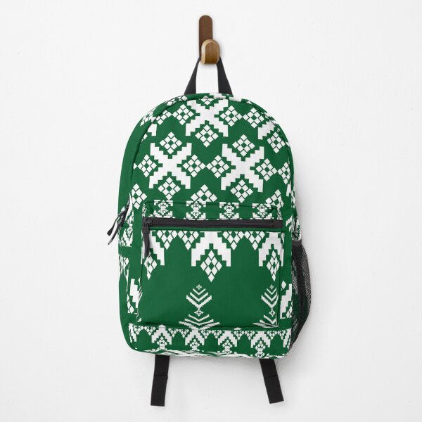 Item preview, Ethnic style pattern - Tree- white on green designed and sold by Sukjai@Design.