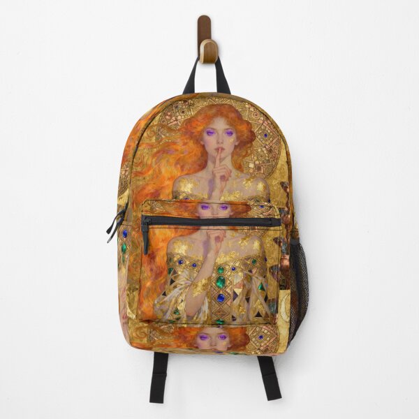 Item preview, Enchantress Golden Silence beautiful Art Nouveau Gustav Klimt stylish art designed and sold by Vintage Designs +.