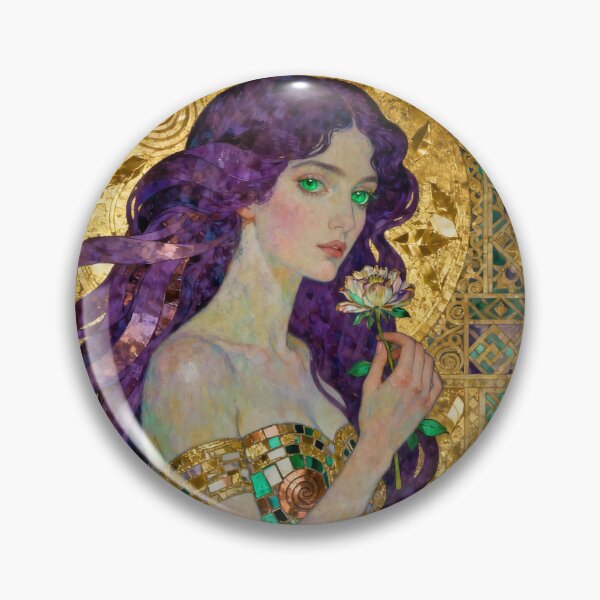 Item preview, Violet Peridot Arabian Opulence beautiful Art Nouveau Gustav Klimt stylish art designed and sold by Vintage Designs +.