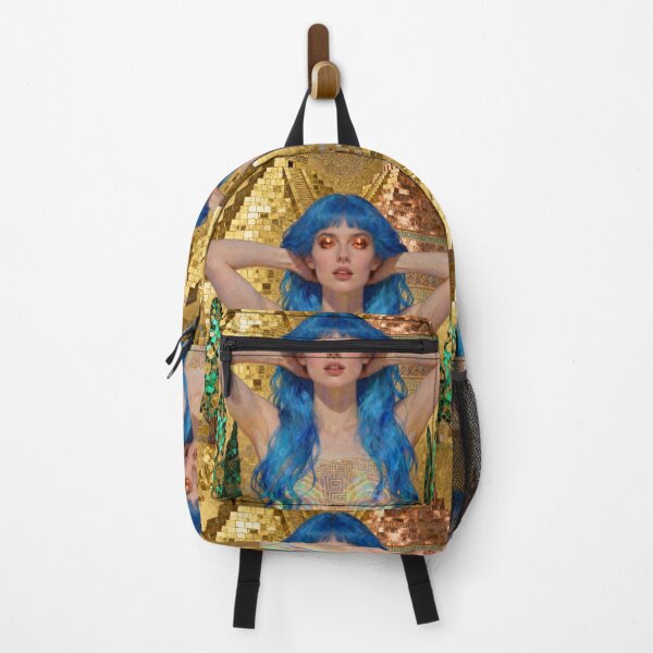 Item preview, Babylonian Blue Haired Beauty beautiful Art Nouveau Gustav Klimt stylish art designed and sold by Vintage Designs +.