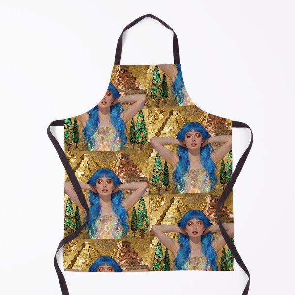 Item preview, Babylonian Blue Haired Beauty beautiful Art Nouveau Gustav Klimt stylish art designed and sold by Vintage Designs +.